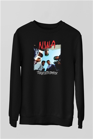 N.W.A Siyah Unisex Sweatshirt