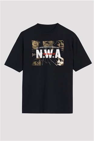 N.W.A Siyah Oversize Tişört Oversize T-shirt - TişörtFabrikası