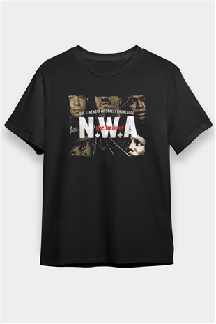 N.W.A Siyah Unisex Tişört T-Shirt - TişörtFabrikası