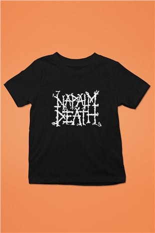 Napalm Death Baskılı Siyah Unisex Çocuk Tişört