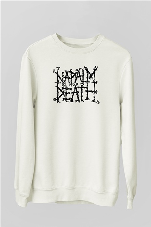 Napalm Death Beyaz Unisex Sweatshirt