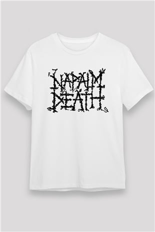Napalm Death Beyaz Unisex Tişört T-Shirt - TişörtFabrikası