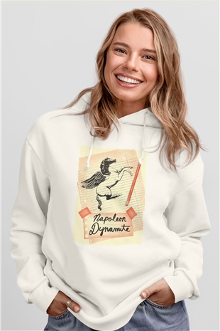 Napoleon Dynamite Beyaz Unisex Hoodie