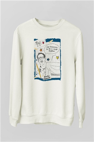 Napoleon Dynamite Beyaz Unisex Sweatshirt