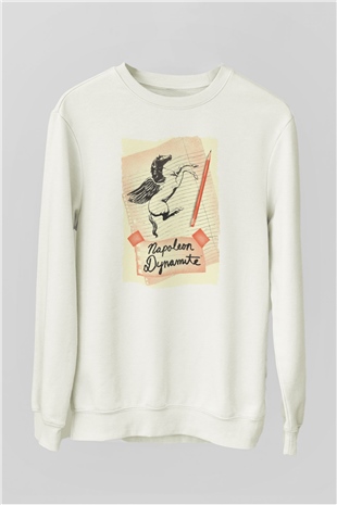 Napoleon Dynamite Beyaz Unisex Sweatshirt