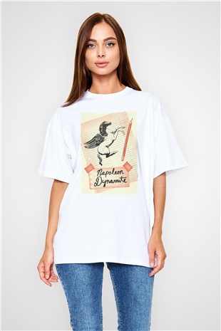 Napoleon Dynamite Beyaz Oversize Tişört Oversize T-shirt