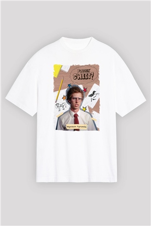 Napoleon Dynamite Beyaz Oversize Tişört Oversize T-shirt