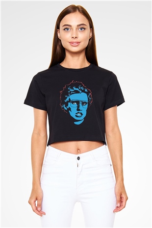Napoleon Dynamite Siyah  Crop Top Tişört