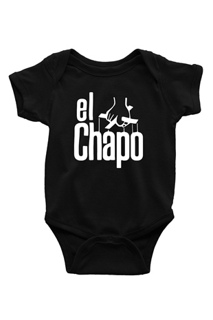 Narcos Pablo Escobar Baskılı Siyah Bebek Body - Zıbın