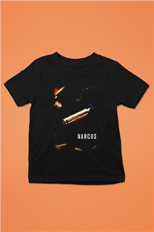 Narcos Pablo Escobar Baskılı Siyah Unisex Çocuk Tişört
