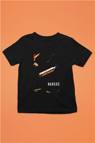 Narcos Pablo Escobar Baskılı Siyah Unisex Çocuk Tişört
