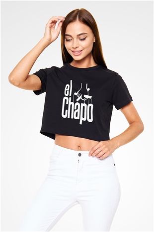 Narcos Pablo Escobar Siyah Crop Top Tişört