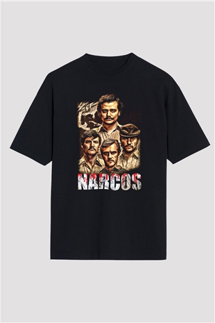 Narcos Pablo Escobar Siyah Unisex Oversize Tişört T-Shirt