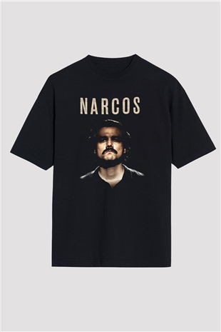 Narcos Pablo Escobar Siyah Unisex Oversize Tişört T-Shirt