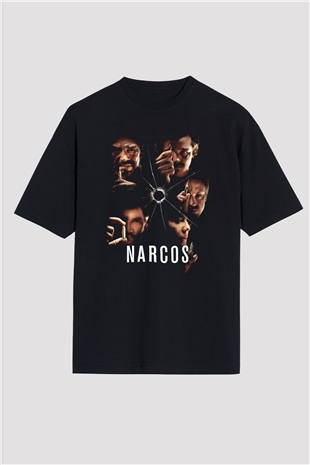 Narcos Pablo Escobar Siyah Unisex Oversize Tişört T-Shirt