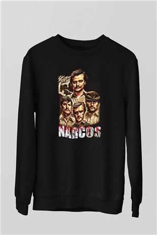Narcos Pablo Escobar Siyah Unisex Sweatshirt