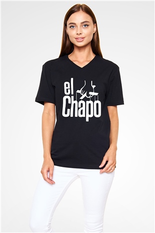 Narcos Pablo Escobar Siyah Unisex V Yaka Tişört T-Shirt
