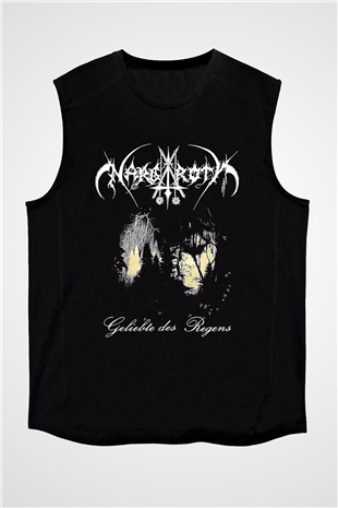Nargaroth Baskılı Unisex Siyah Kolsuz Tişört - Tshirt