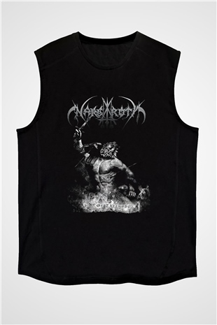 Nargaroth Baskılı Unisex Siyah Kolsuz Tişört - Tshirt