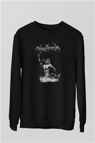 Nargaroth Baskılı Unisex Siyah Sweatshirt