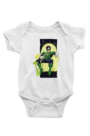 Nargile Baskılı Beyaz Unisex Bebek Body - Zıbın