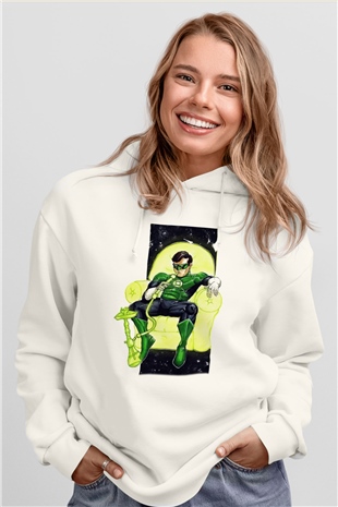 Nargile Beyaz Unisex Kapşonlu Sweatshirt