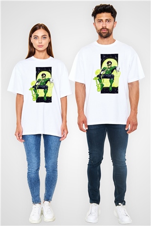Nargile Beyaz Unisex Oversize Tişört T-Shirt