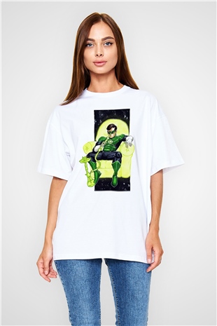 Nargile Beyaz Unisex Oversize Tişört T-Shirt