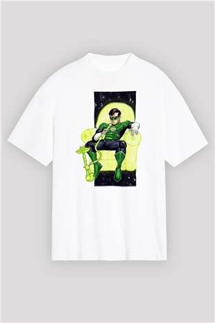 Nargile Beyaz Unisex Oversize Tişört T-Shirt