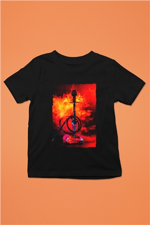 Nargile Siyah Unisex Çocuk Tişört