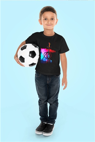 Nargile Siyah Unisex Çocuk Tişört