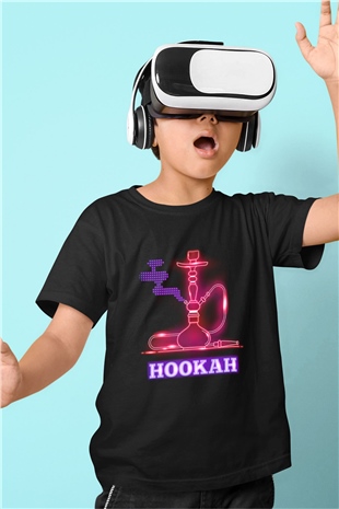 Nargile Siyah Unisex Çocuk Tişört