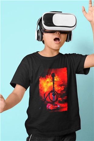 Nargile Siyah Unisex Çocuk Tişört