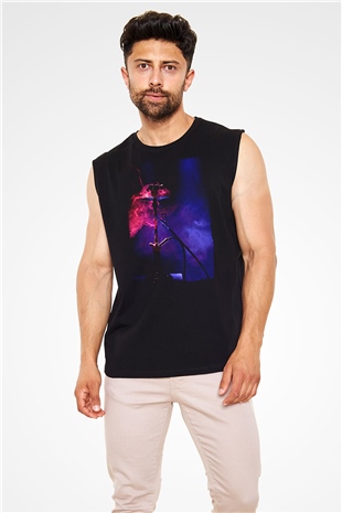 Nargile Siyah Unisex Kolsuz Tişört