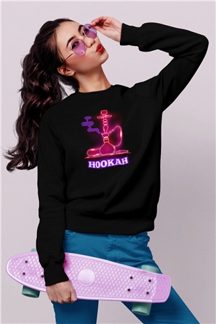 Nargile Siyah Unisex Sweatshirt