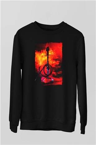 Nargile Siyah Unisex Sweatshirt