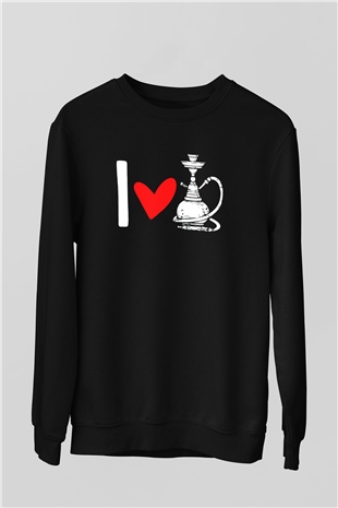 Nargile Siyah Unisex Sweatshirt