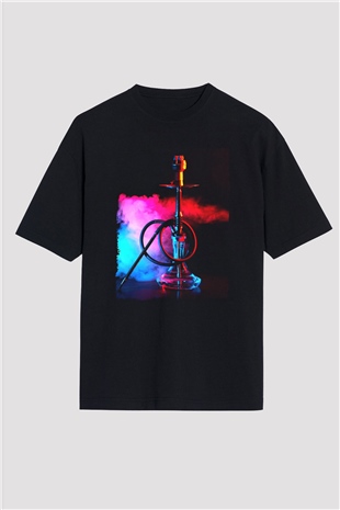 Nargile Siyah Oversize Tişört Oversize T-shirt - TişörtFabrikası