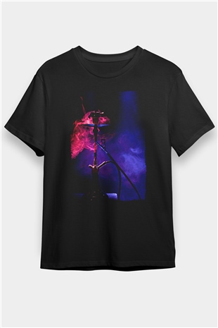 Nargile Siyah Unisex Tişört T-Shirt - TişörtFabrikası