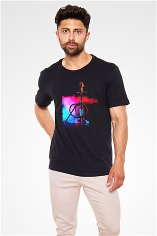 Nargile Siyah Unisex Tişört T-Shirt - TişörtFabrikası