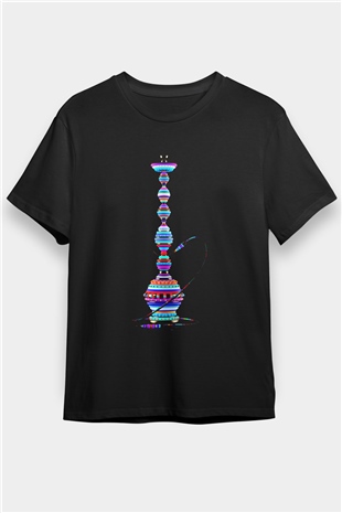 Nargile Siyah Unisex Tişört T-Shirt - TişörtFabrikası