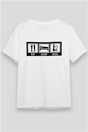 Nargile Siyah Unisex Tişört T-Shirt - TişörtFabrikası