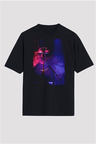 Nargile Siyah Oversize Tişört Oversize T-shirt - TişörtFabrikası
