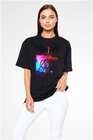 Nargile Siyah Oversize Tişört Oversize T-shirt - TişörtFabrikası