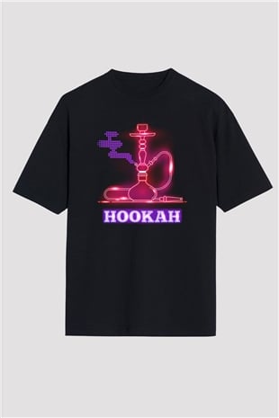 Nargile Siyah Oversize Tişört Oversize T-shirt - TişörtFabrikası