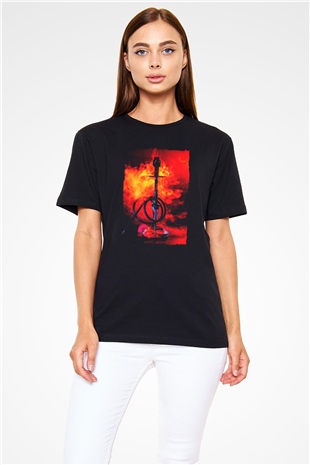 Nargile Siyah Unisex Tişört T-Shirt - TişörtFabrikası