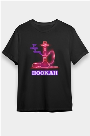 Nargile Siyah Unisex Tişört T-Shirt - TişörtFabrikası