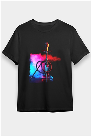 Nargile Siyah Unisex Tişört T-Shirt - TişörtFabrikası