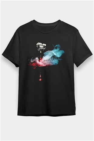 Nargile Siyah Unisex Tişört T-Shirt - TişörtFabrikası