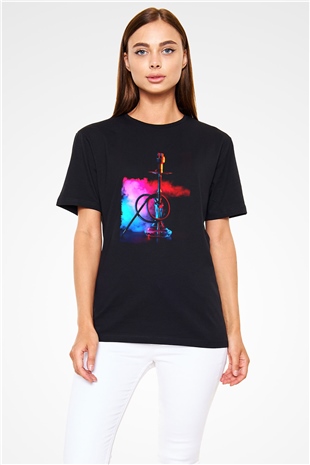 Nargile Siyah Unisex Tişört T-Shirt - TişörtFabrikası